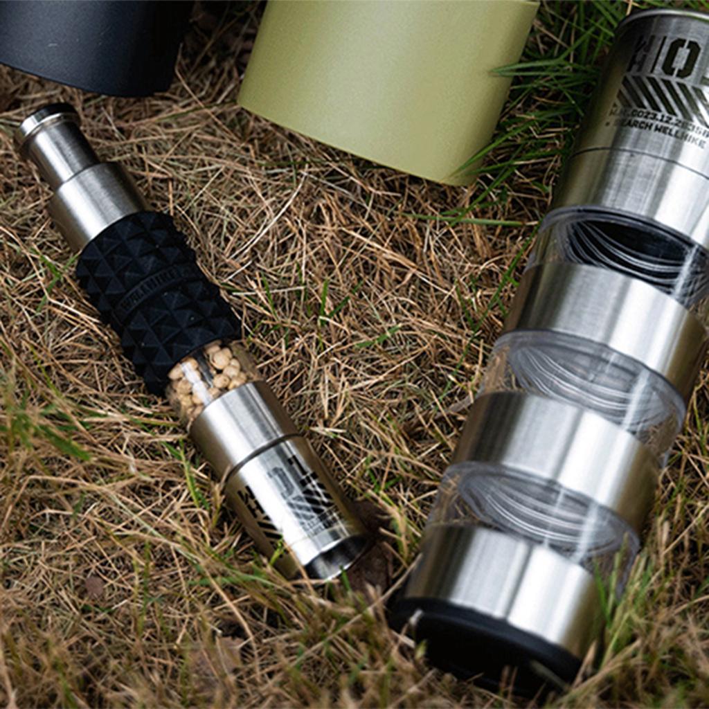 Stainless Steels Salt and Peppers Grinder Practical Thumb Push Button Peppers Grinder for Single Hand Operate Enduring