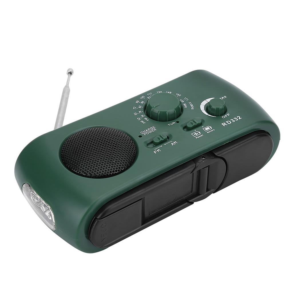 Solar Hand Crank AM FM Radio with LED Flashlight Emergency Phone Charger