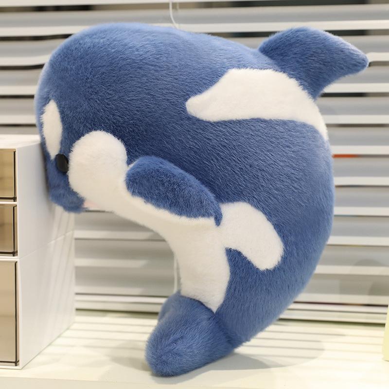 Ocean Animal Whale Doll Cute Aquarium Black Killer Whale Blue Whale Toy Doll Throw Pillow For Children