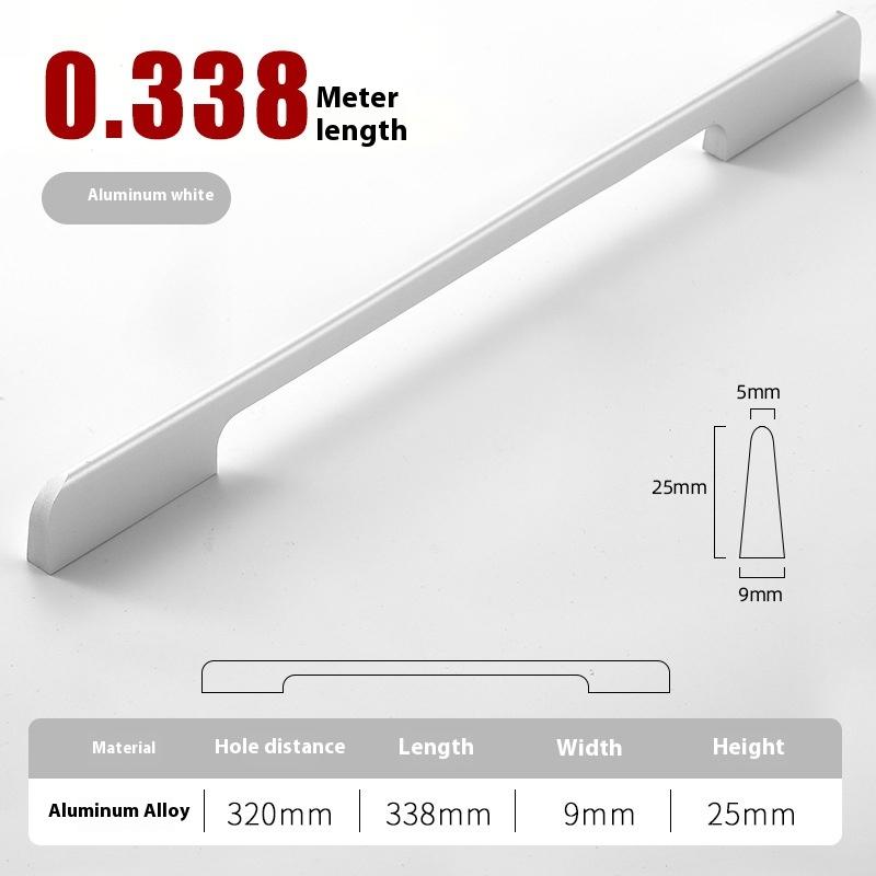 Solid Black Lengthening One Meter Cabinet Long Handle Modern Simple Lengthening Cabinet Door Handle