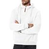 Men's Casual Hooded Sweatshirt Loose Fit Pullover Half Zip Patchwork Design Long Sleeve Pullover for Autumn Winter