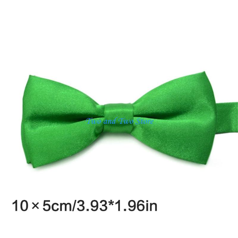 HX6F Kids Double Layer BowTie For School Event Birthday Party Soft Polyester Adjustable Neckband for Children Formal Occasion