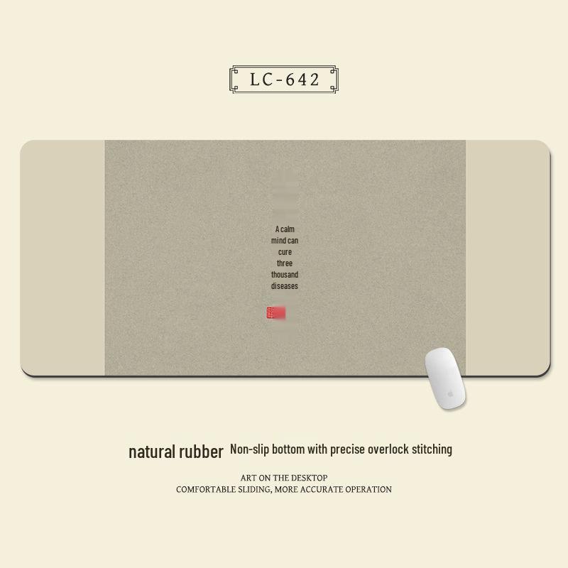 Extra Large Chinese Style Minimalist Mouse Pad with Wrist Rest