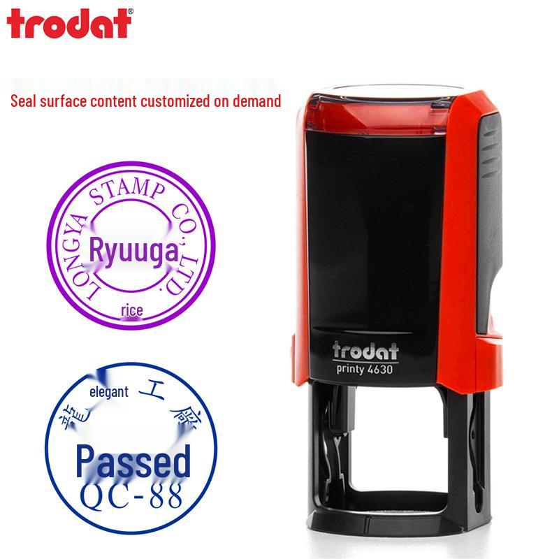 Timbro Rotondo Autoinchiostrante Zhuoda: 30mm, 38mm, 42mm - Design Flip-Top con Inchiostro Integrato per Uso Amministrativo