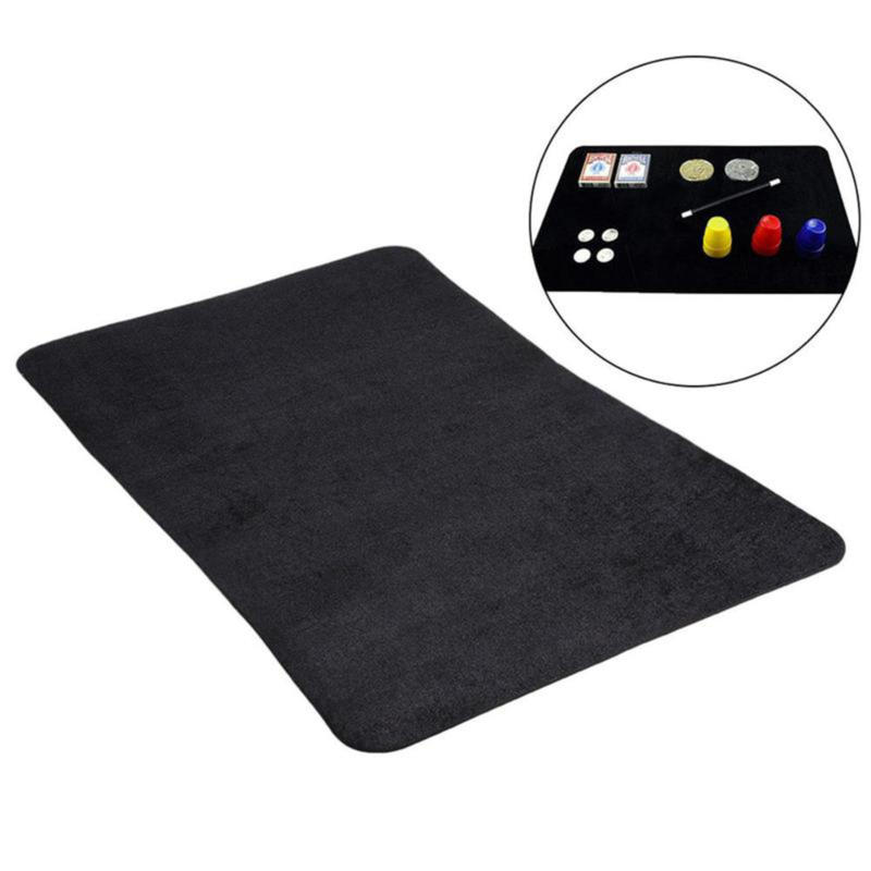 Creative Black Professional Card Deck Mat Magic Tricks Poker & Coin Prop Close Up Tools