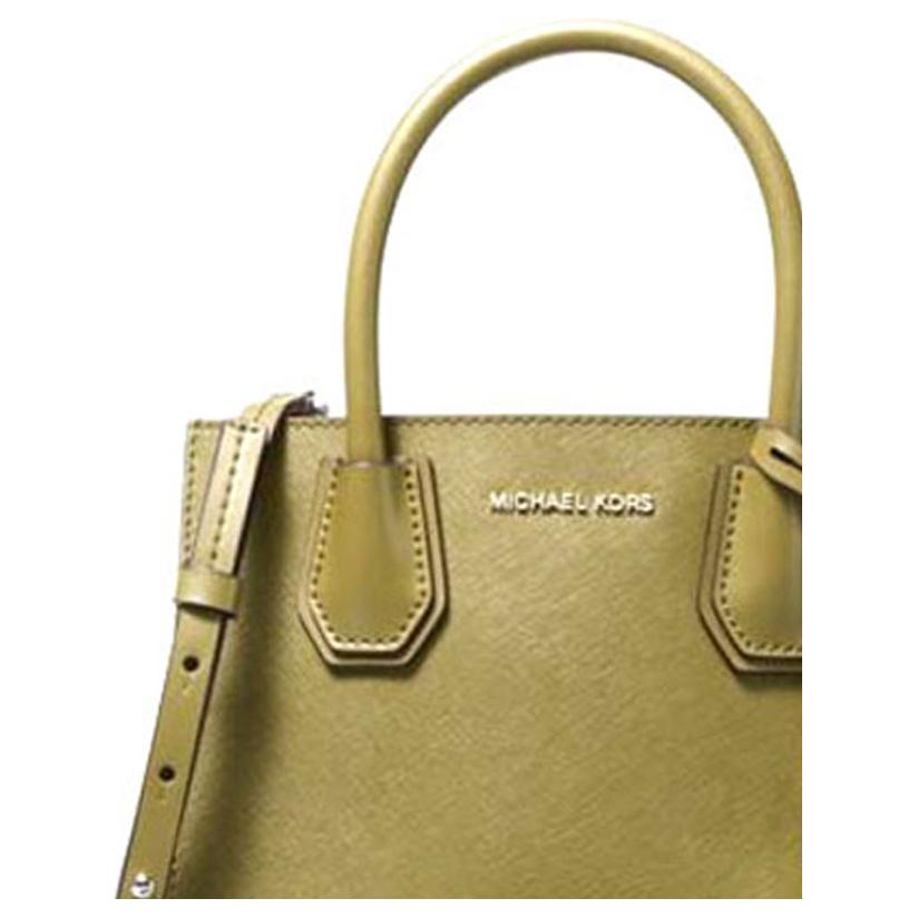New MICHAEL KORS Mercer Leather Trunk Bag Handbag Shoulder Bag Crossbody Bag Small Size Women's Avocado Green 30S0SM9M2L-OREGANO