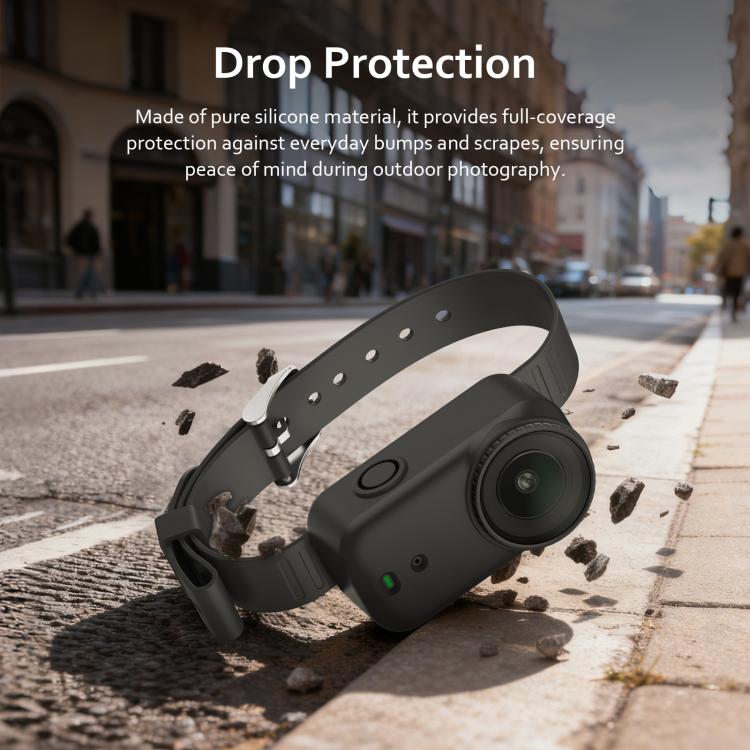 For DJI Osmo Nano PULUZ Body Silicone Expansion Wrist Strap Cover Pet Collar Mount