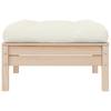 Vidaxl 2-Seater Garden Sofa with Cream Cushions, Pine Wood