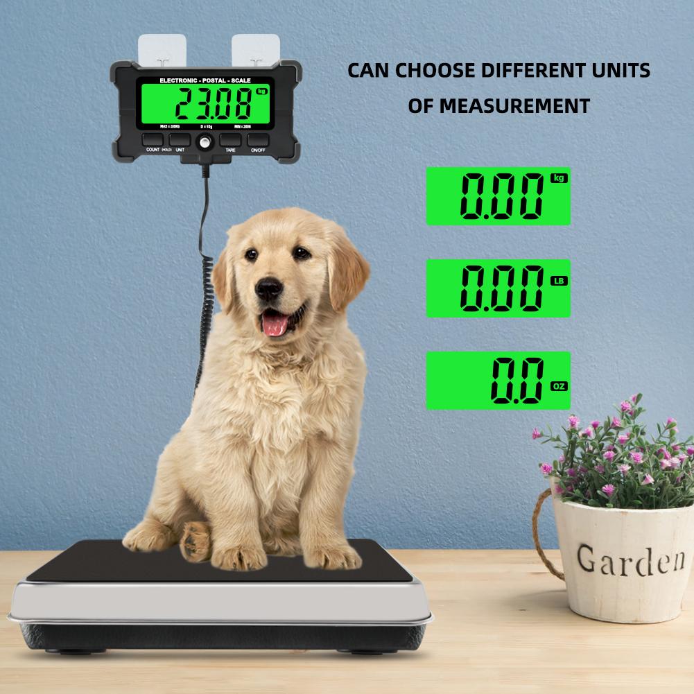 Yieryi 200kg/0.05kg Electronic Scale Digital Stainless Steel Bench Scales Backlit High Precision Strain Gauge Sensor for farms kitchens Food