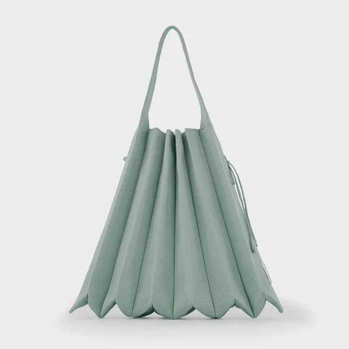 Lucky Pleats Knit L Basil