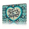 Room Decor  Dont Worry Be Happy Happy Sign Theme Decor Iron  Vintage Metal Iron Sign Durable Easy To Hang Decor Suitable