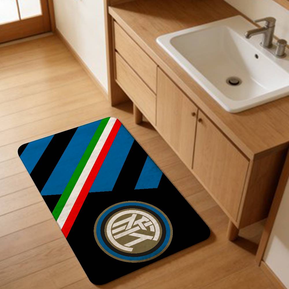 Tapis de couloir lavable antidérapant pour sport Football I-Inter Milan FC Salon Canapé Chaises Zone Tapis de cuisine Paillasson Tapis de sol