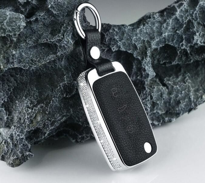 Luxury Diamond Car Key Case Cover For Volkswagen Vw Polo Tiguan Passat B5 B6 B7 Golf Eos Scirocco Jetta Mk6 Octavia