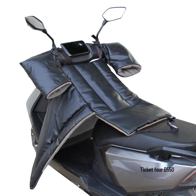 Windproof Plush Winter Cover for Electric Scooters & Motorcycles - Universal, All-Season, Two-Piece
