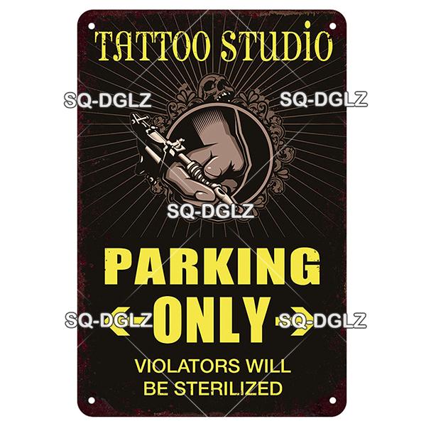 [SQ-DGLZ] Tattoo Styles Metal Sign Vintage Plaque Tin Sign Plate Wall Decor For Bar Club Man Cave Art Painting Travel Poster