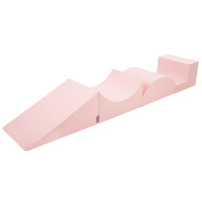 Schaumstoff-Spielplatz für Kinder, Hindernisparcours für Kinder, Spielzeug für Babys, Halbwelle/Rampe/Keil/Stufen, rosa