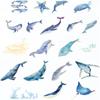Blue Stickers Washi Paper Whale Stickers Decorative Stickers Washi Stickers  for DIY