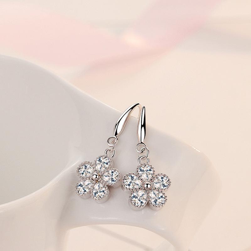 Lindon Kupferlegierung Zirkon Ohrringe Tropfen Ohrringe für Frauen Hochzeit Party Geschenke