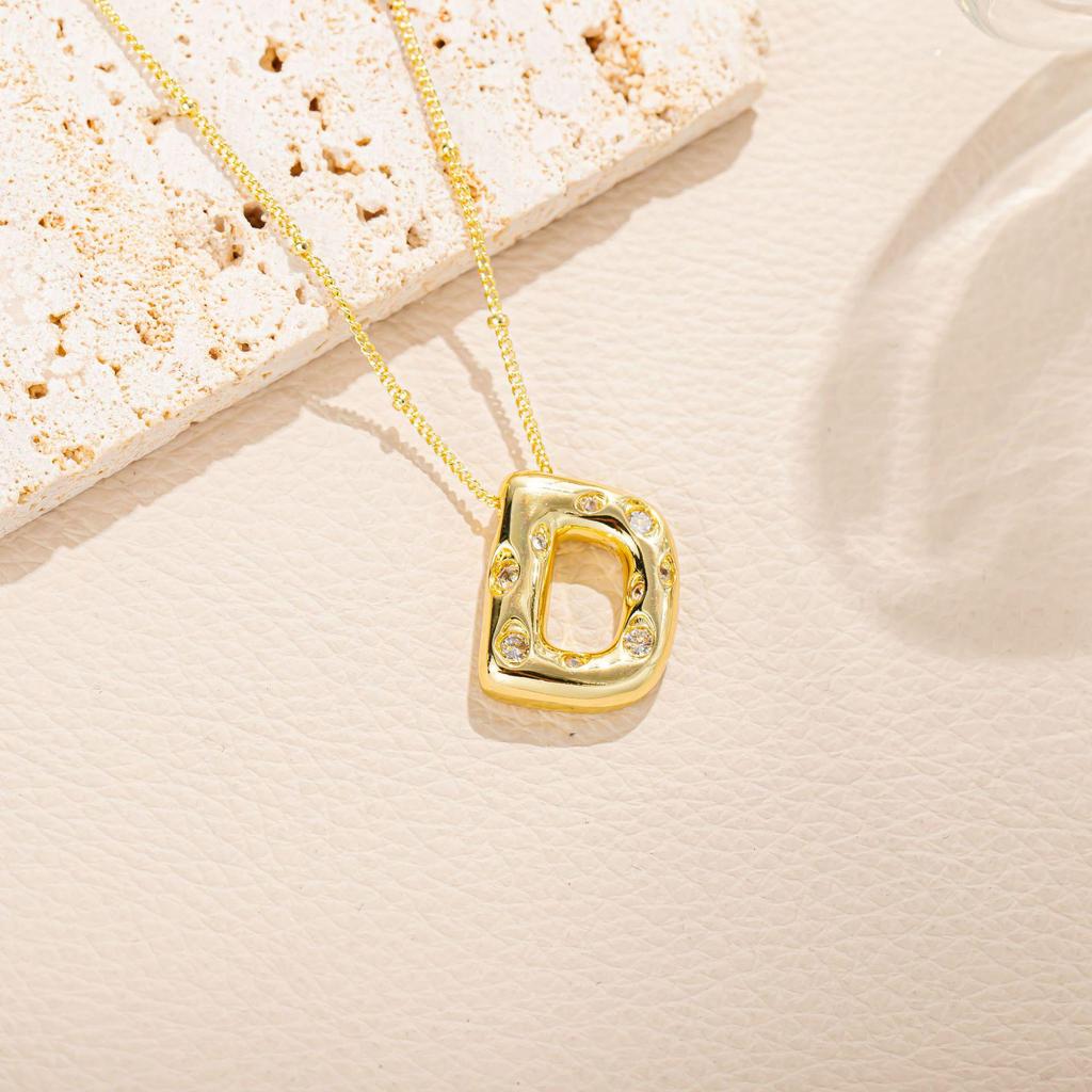 Women's Full Diamond Alphabet Pendant Necklace - DIY Clavicle Choker