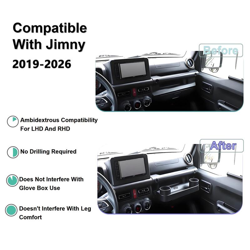 Dashboard Tray Organizer Passenger Handle Storage Cup Holder for Suzuki Jimny JB74W -2026 Tidying Car Interior Accessories