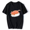 Japanese Cat Anime Neko RaUnisex T Shirt Unisex Women Aesthetic Loose Breathable Vintage Tshirt Harajuku Streetwear Camisetas Hombre