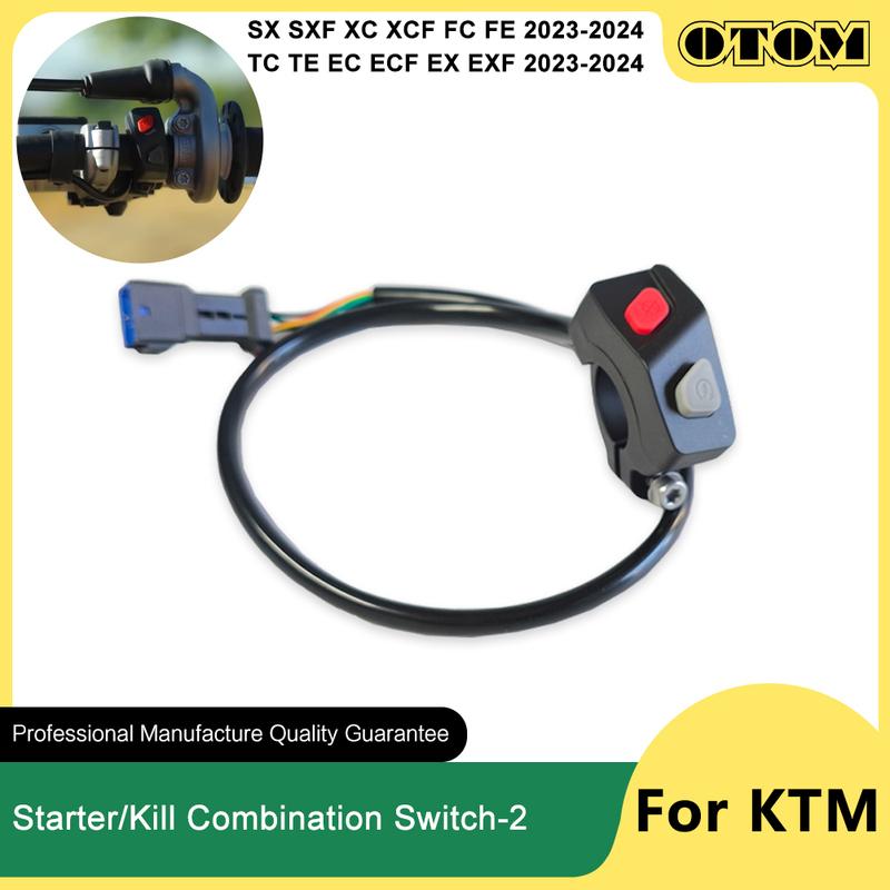 OTOM 2023-2024 Motorcycle Start Kill Switch Stop Button Handlebar ON/OFF For KTM HUSQVARNA GASGAS SX SXF XC XCF FE TC TE MC ECF