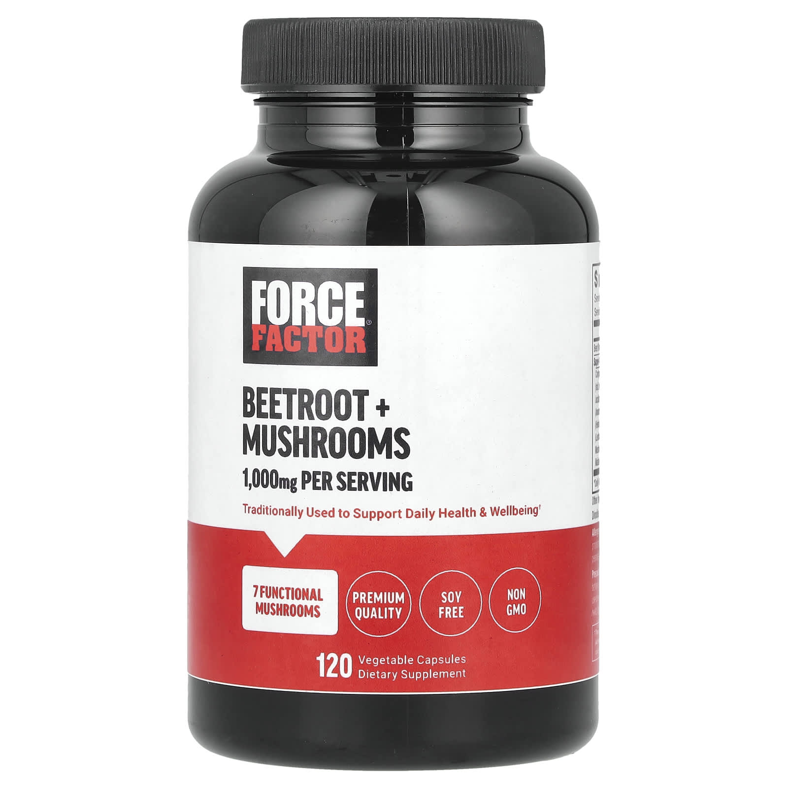 

Force Factor, Beet + Mushroom, 120 Veggie Capsules