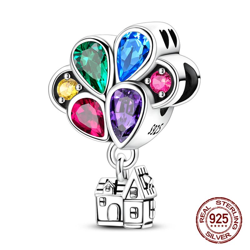

copper Vintage Iridescent Hot Air Balloon Pendant Charm Compatible With Authentic Charm Bracelets Women Do It Yourself Jewellery Gift