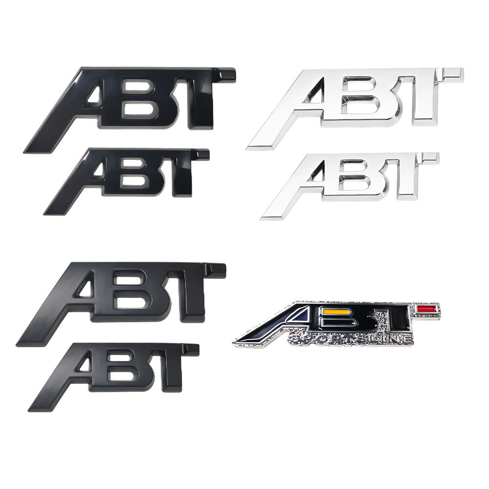 3D Metal ABT Letters Car Styling Body Trunk Badge Stickers Emblem Decal For Hot Sline A1 A2 A3 A4 B8 A5 A6 Q3 Q5 Q7 Accessories
