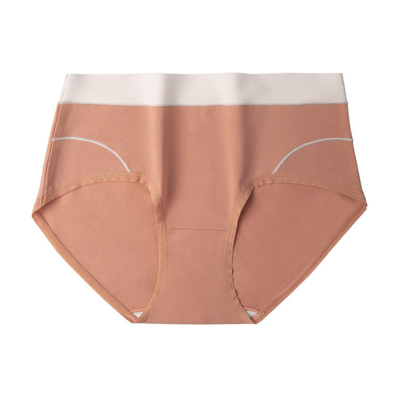 Antibacterial Pure Cotton Underwear for Women Comfortable Mid Waist Long Staple Cotton High Elastic Women's Triangle Pants