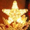 Xmas Star LED Night Light Christmas Tree Top Five-pointed Star Lamp Wedding Party Garden Chrismas Decoration Glowing Supplies