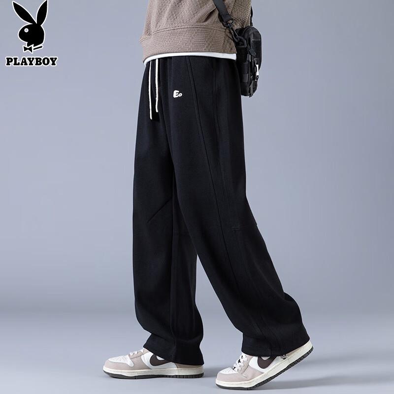 PLAYBOY Men's Autumn/Winter Loose Wide-Leg Sweatpants