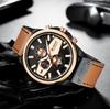 Ready to Ship CURREN Brand Chronograph Mens Leather Bracelet Sports Male Wrist Watch