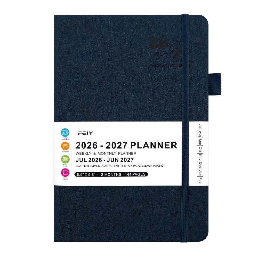 Simple 2026-2027 Schedule Book English Time Management Planner  Personal Diary темно-синий
