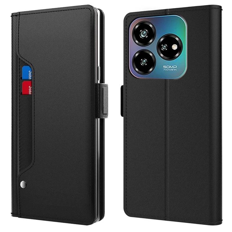 

For ZTE Axon 60 Lite Case Card Slots Leather + TPU Mirror Folio Phone Cover