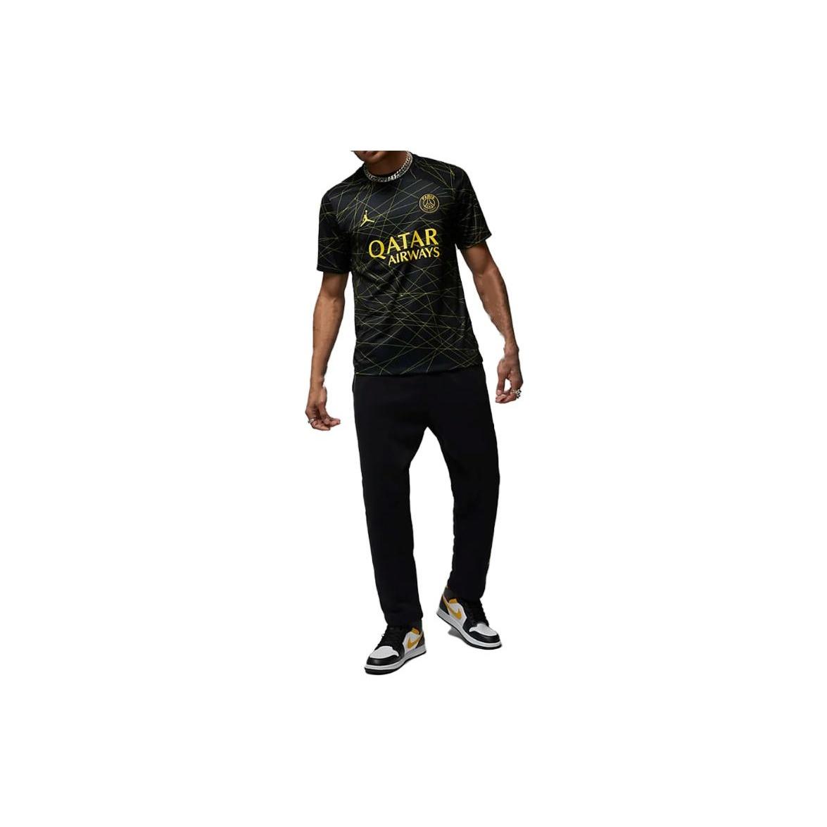 Air Jordan PSG 2023/24 Stadium Force Jersey Black Yellow Men s DR3969-011 L