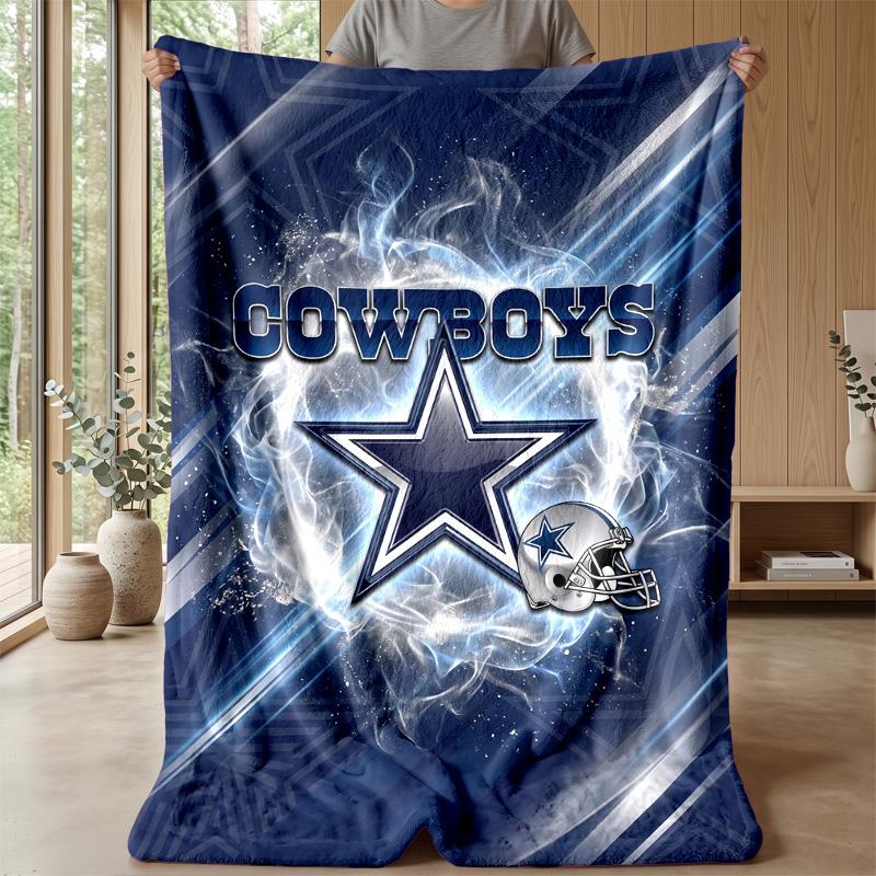 Coperta in Flanella Pile Dallas Cowboys Coperta Calda e Accogliente per Divano Letto Viaggio Uso in Tutte le Stagioni