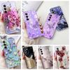 For Cover Oppo Reno12 Pro CPH2629 / Reno 12 5G CPH2625 Phone Case Colorful Flower Butterfly Lxuru Women Fashion Soft Siliocne