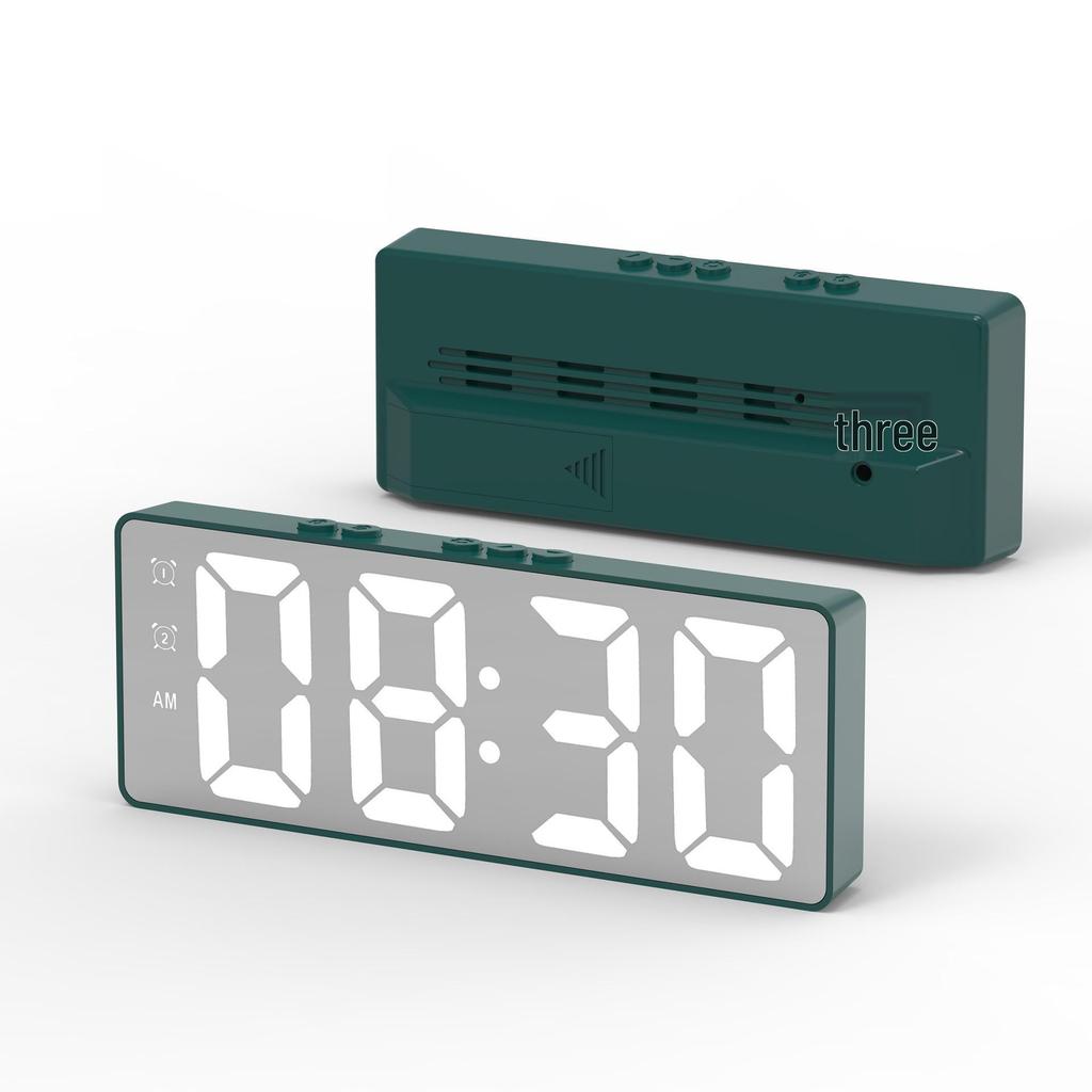 Color Screen LED Dual-Use Alarm Clock with Voice Control & Temperature Display