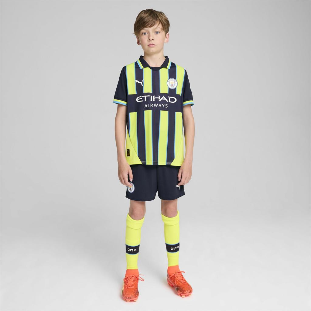 Sporty MCFC Away Jersey Replica Jr 775089 Kinder 24 Farbe New Glow [PUMA] Herbst/Winter Navy/Gelb (02)