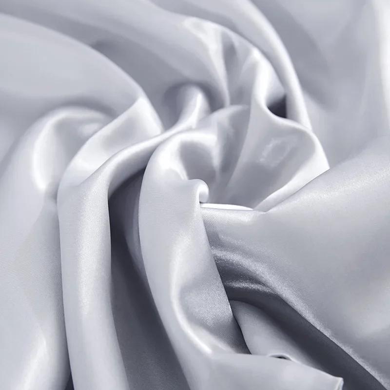 Imitated Silk Solid Color Cushion Cover with Zipper Breathable Smooth Pillowcase Home Decor for Sofa Chair 40/45/50/30x50/60cm