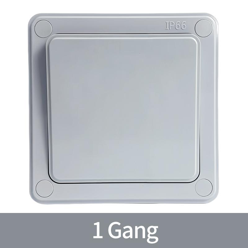 IP66 Rated Outdoor Wall Switch - Weatherproof Push Button, 1/2/3 Gang 16A for Home & Garden