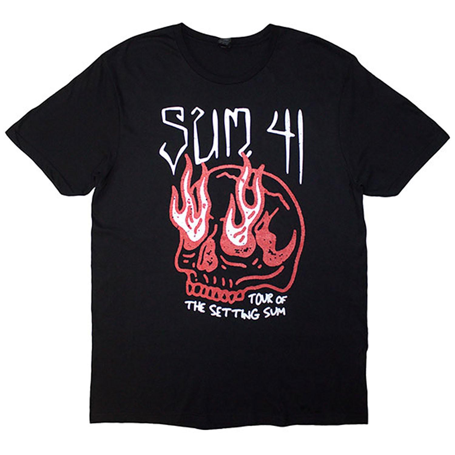 Men s Sum 41 Tour 24 Skull T-shirt Medium Black L