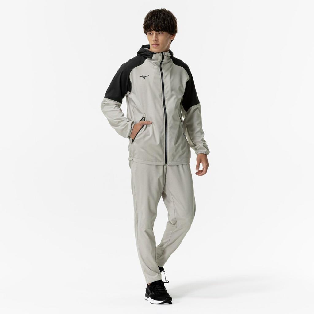 Mizuno Stretch Cloth Training UPF Stretch Cloud Beige 32MCC010 Men's Hoodie, Wear, Moisture-Wicking, Quick-Drying, 50+ Jersey, Heather,