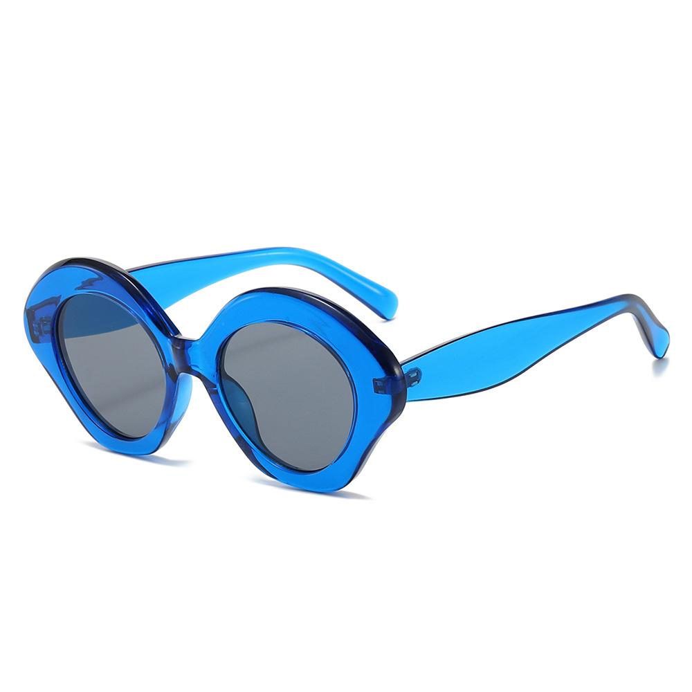 Fashion 2024 Ins Trend Oval Eyeglasses Frames Uv400 Luxury Sunglasses Women Men Custom Own Logo High Quality Lentes De Sol