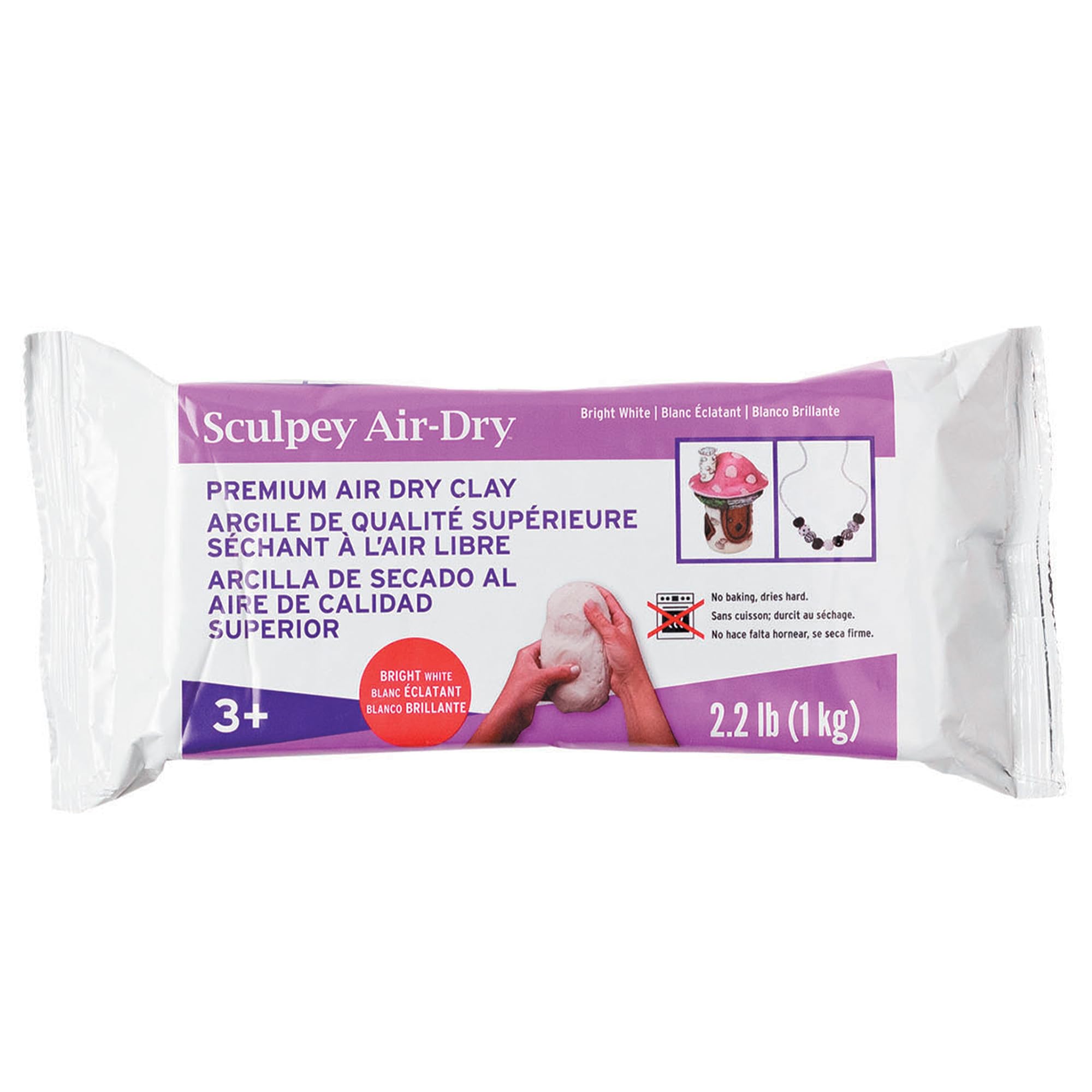 

Sculpey Polyfoam Model Air Dry Clay Белый 1 кг 39030006 белый