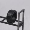 1:64 Scale Tire Rack Display Holder & 7Pcs Tires, Model Car Garage Scene Accessory, Repair Shop Tool Set, Miniature Prop