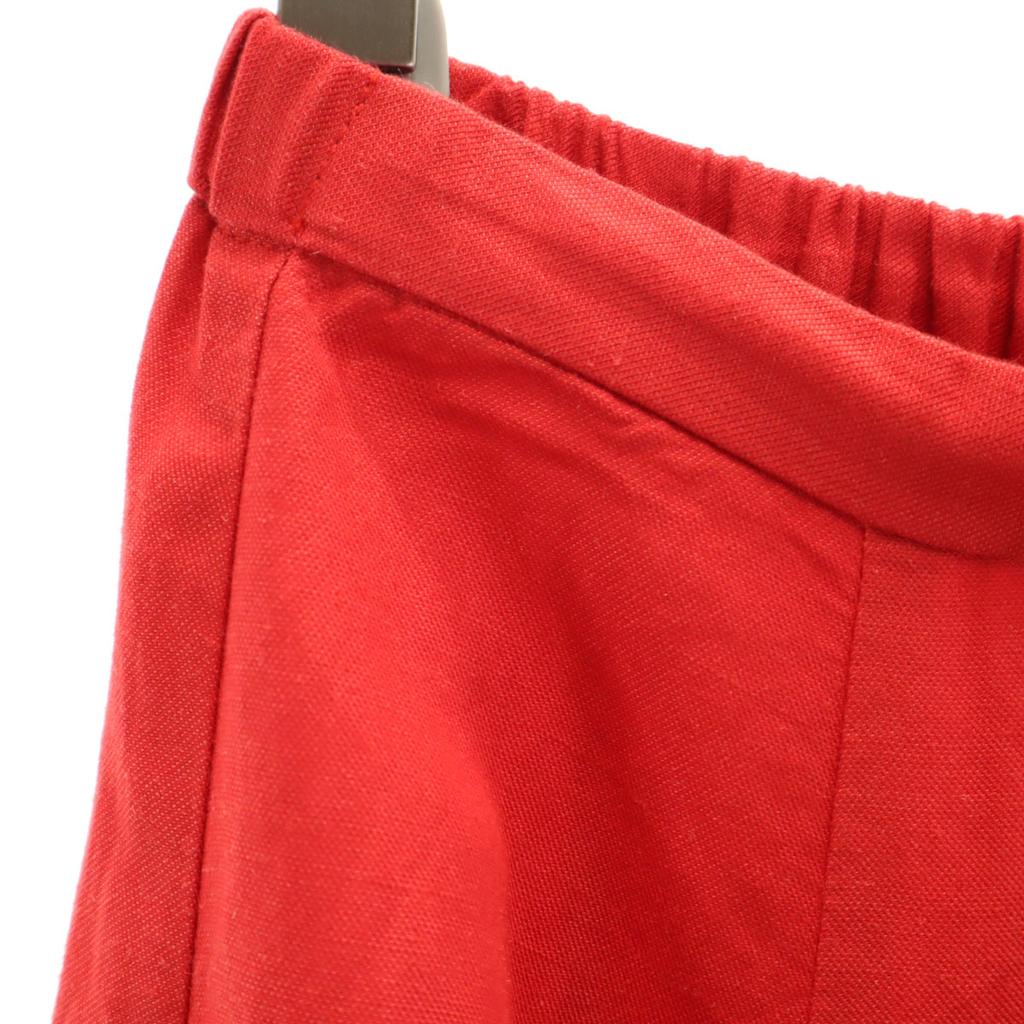 URBAN RESEARCH DOORS Unused Linen Blend Mimole Length Flare Skirt ONE Red Women Used