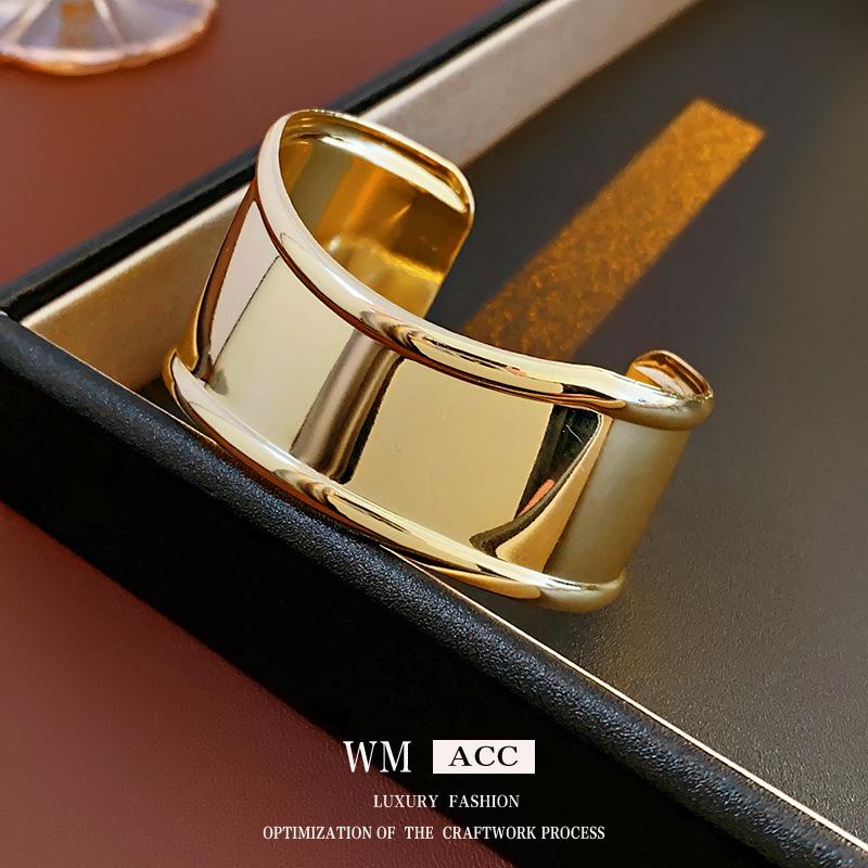 Cold Style Metal Irregular Opening Bracelet, Niche High-end Bracelet, Exaggerated European and American Bracelet