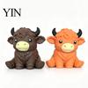 Brinquedo de Vaca das Terras Altas Apertável Brinquedo de Alívio de Estresse, Bola Sensorial Macia de Gado Fidget para Escritório Casa e Sala de Aula Gadget de Alívio